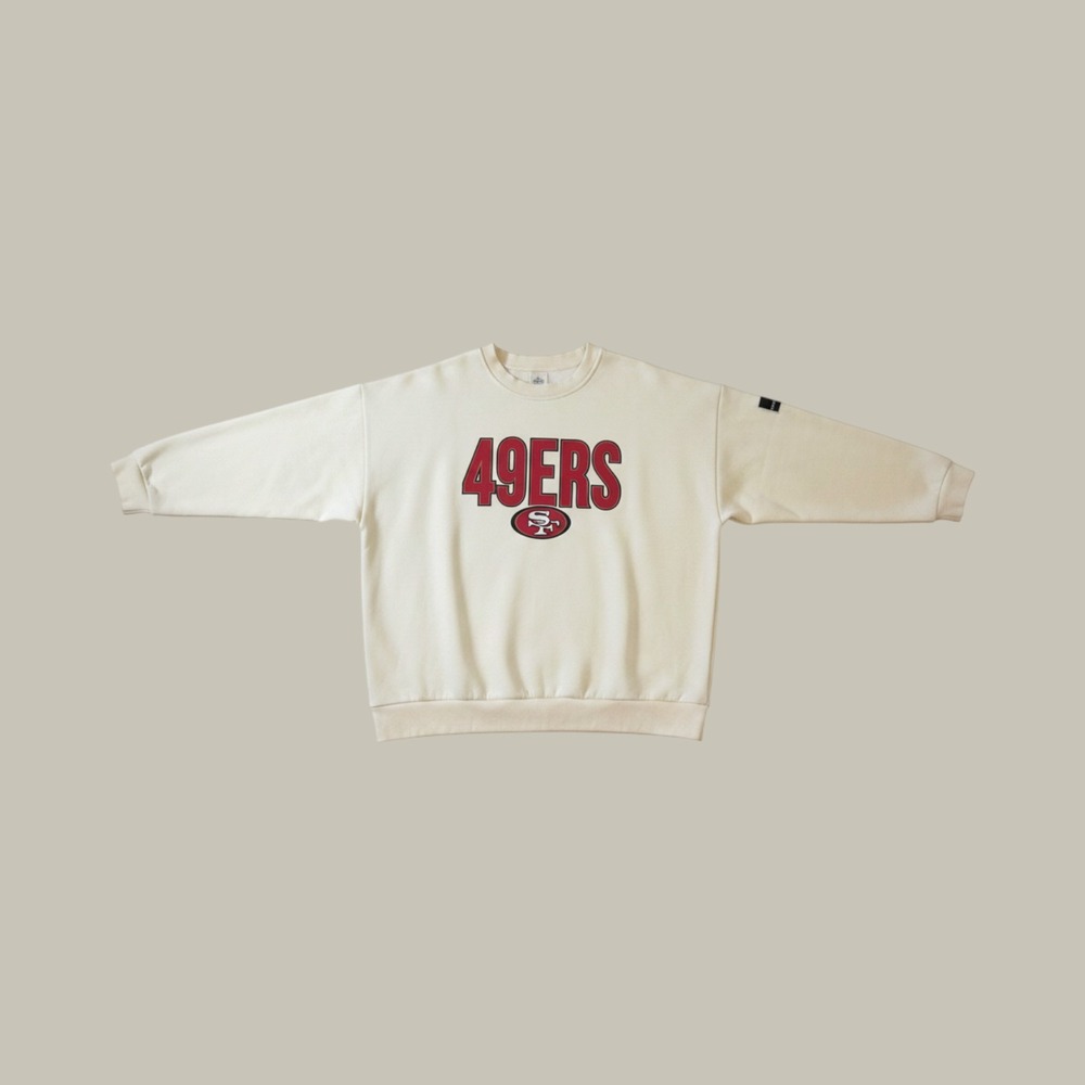 Gameday Couture San Francisco 49ers Oversized Crewneck Sweatshirt Cream XL U432
